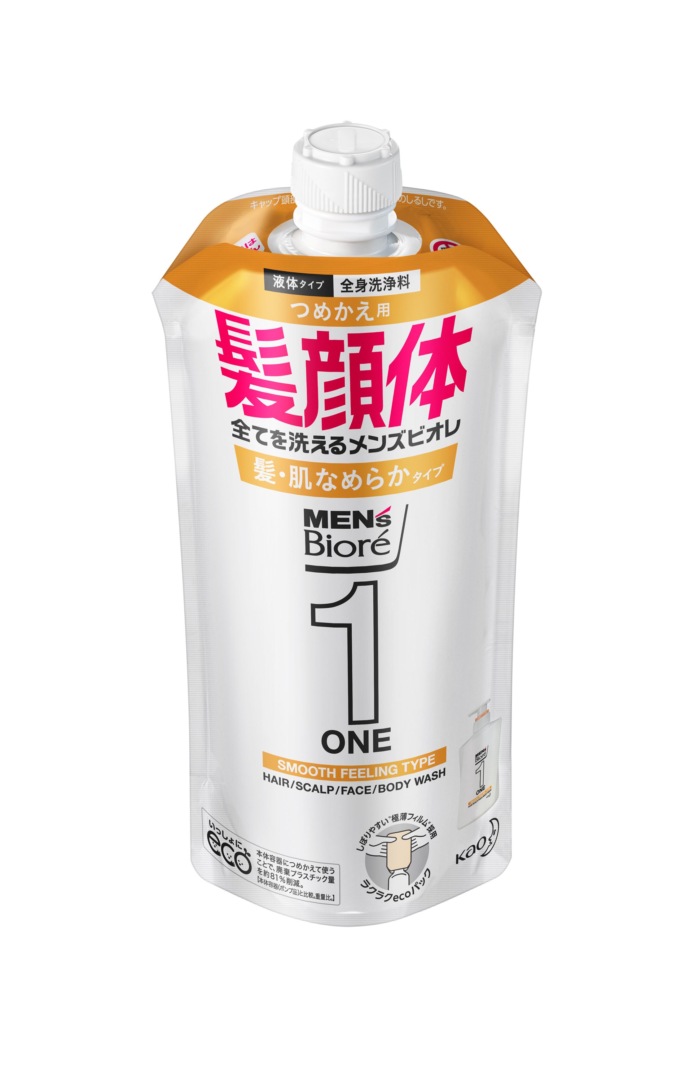 メンズビオレＯＮＥ　オールインワン　なめらか詰替　３４０ｍｌ