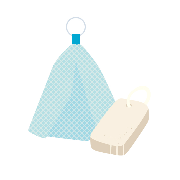 軽石・ブラシ・ネット