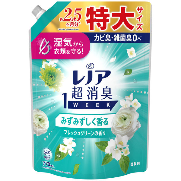 レノア超消臭１ｗｅｅｋみずみずしく香るフレッシュグリーンの香りつめかえ用特大サイズ　７７０ｍｌ