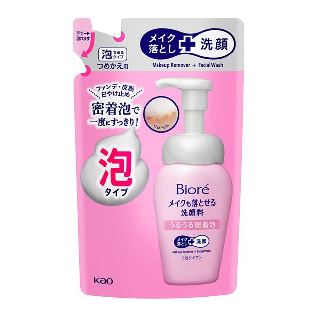 花王　ビオレメイク洗顔うるうる密着泡替１４０ｍｌ