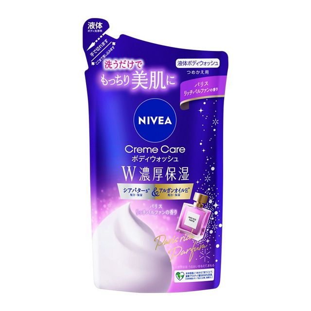 ニベア　クリームケアボディウォッシュ　W濃厚保湿　パリスリッチパルファンの香り　つめかえ用　340ml