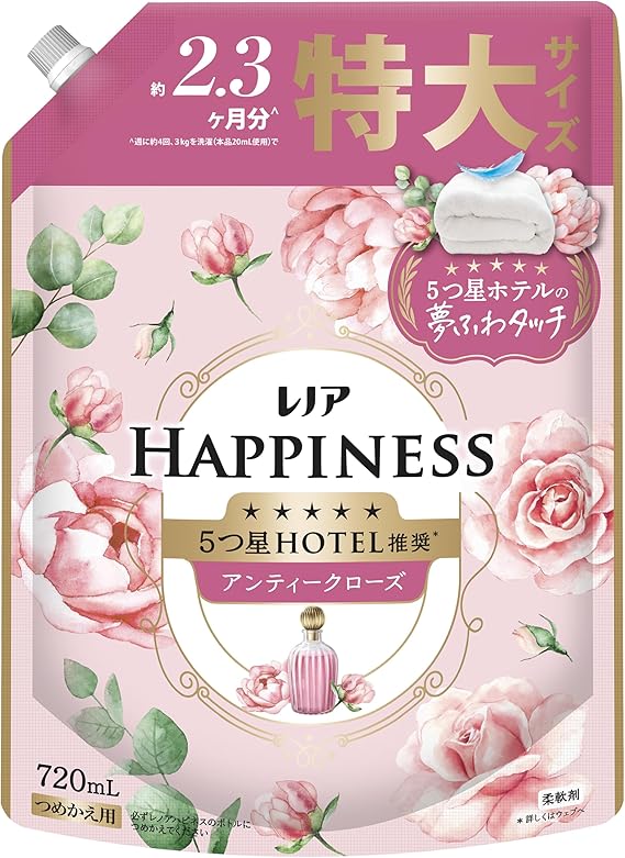 レノアハピネス夢ふわタッチ華やかに香るアンティークローズの香り詰替用特大サイズ　７２０ml