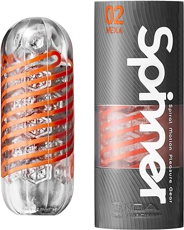 TENGA テンガ SPINNER スピナー 02 HEXA【鋭い突起がシャープに攻めるニードルエッジ】繰り返しタイプ 回転 ミニローション付き 1個 (x 1)