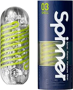 TENGA テンガ SPINNER スピナー 03 SHELL シェル 【扇形のブロックがタイトに締めるダイレクトエッジ】繰り返しタイプ 回転 ミニローション付き 1個 (x 1) 透明  [アダルト]