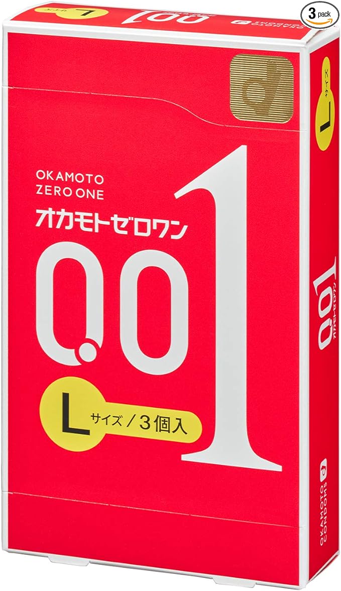 オカモト ゼロワン 0.01ミリ Lサイズ ポリウレタン (PU) 3個入り