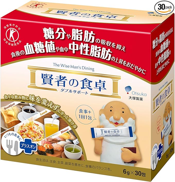 大塚製薬 賢者の食卓 ダブルサポート 粉末 6g×30包 ×3箱【特定保健用食品】