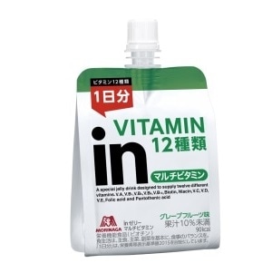 【森永製菓】 ｉｎゼリー マルチビタミン グレープフルーツ味　１８０ｇ