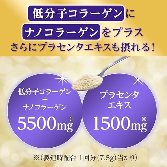 パーフェクトアスタコラーゲン パウダー プレミアムリッチ 378g 約50日分は、低分子コラーゲンにナノコラーゲンをプラス。