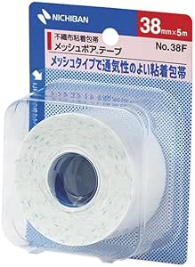ニチバン 粘着包帯 メッシュポアテープ 38mm幅 5m巻き 1巻
